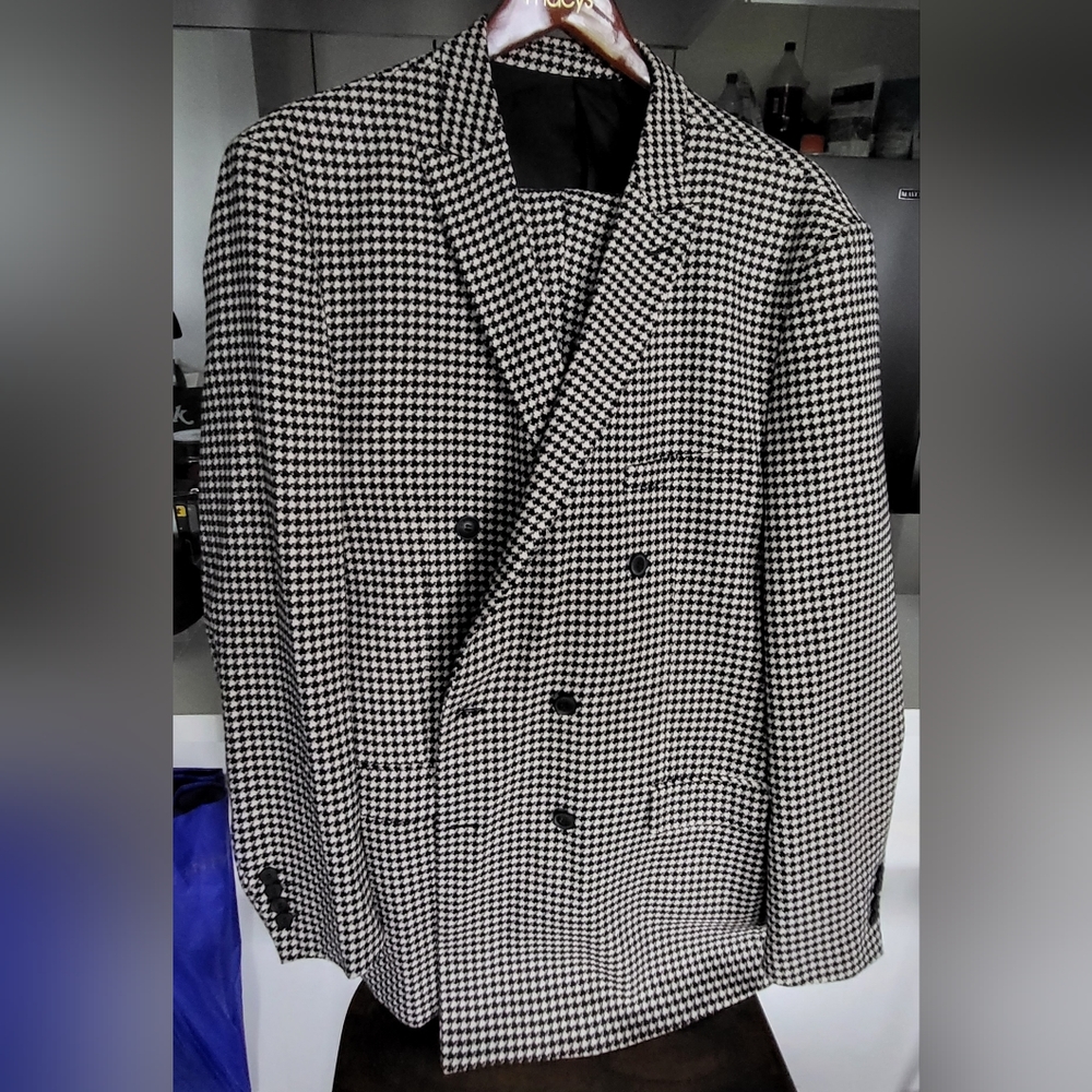 Houndstooth Full Double Breasted Suit